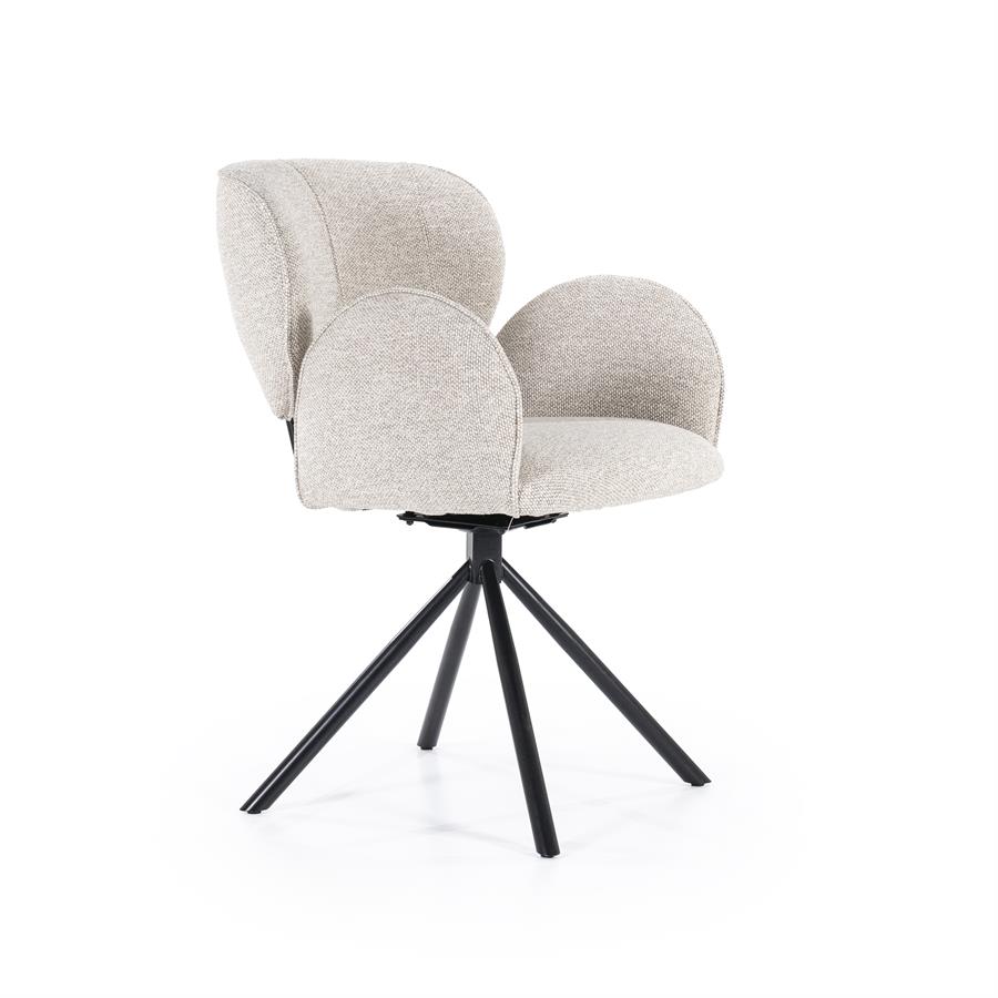 Draaibare Eetkamerstoel Rosalin - Taupe - Afbeelding 28