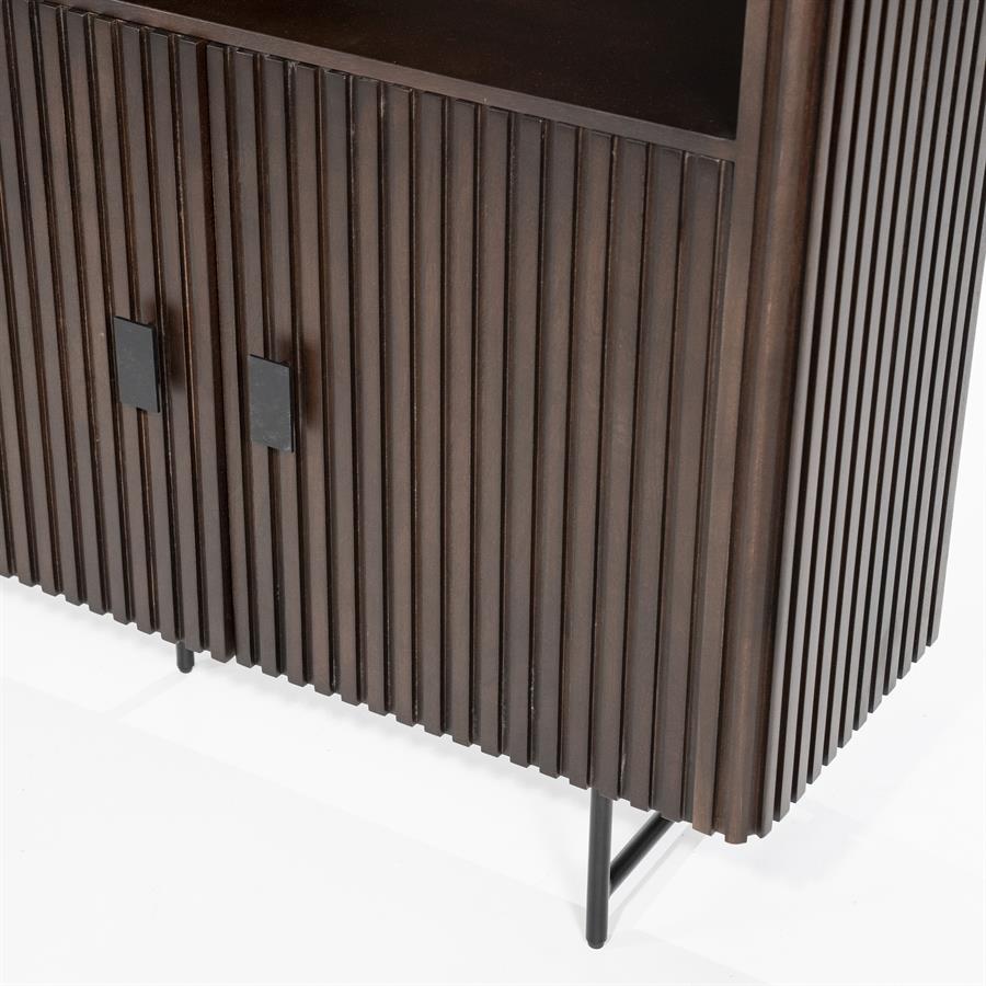 Boekenkast Remi Mangohout en Metaal 200 x 200 cm - Bruin - Afbeelding 18