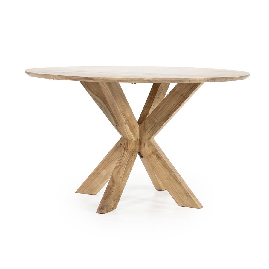 Ronde Eettafel Nikki Acaciahout 130 cm - Naturel - Afbeelding 4