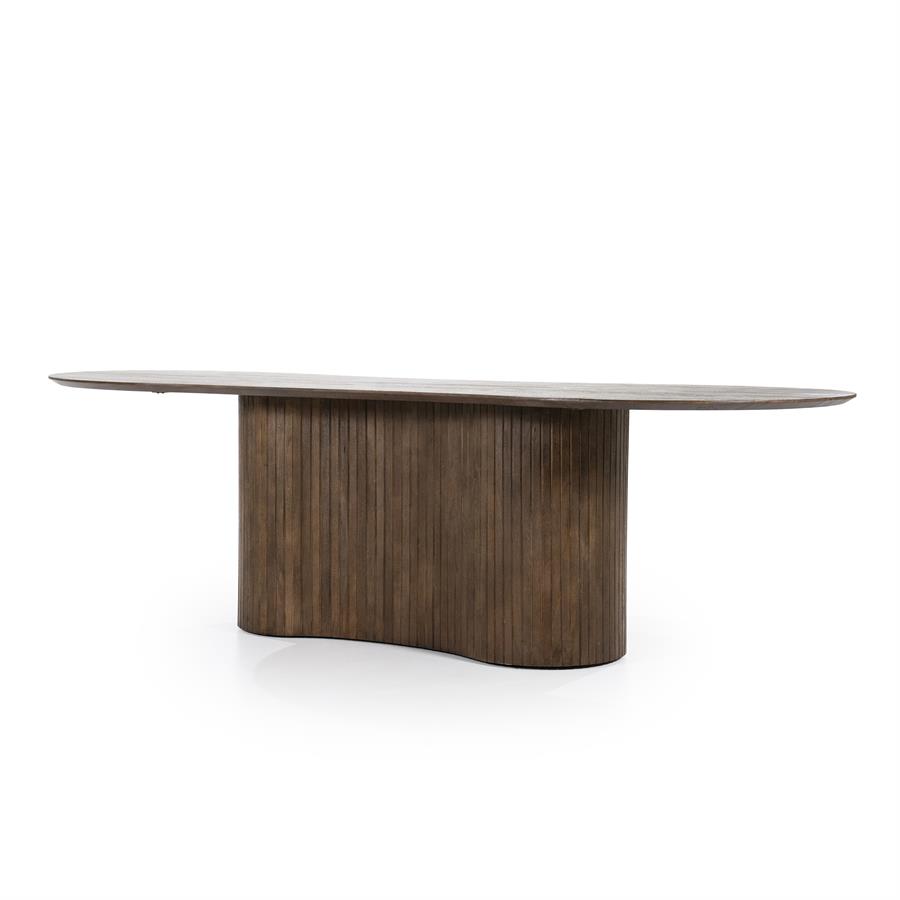 Organische Eettafel Jordy Mangohout 250 x 110cm - Bruin - Afbeelding 9