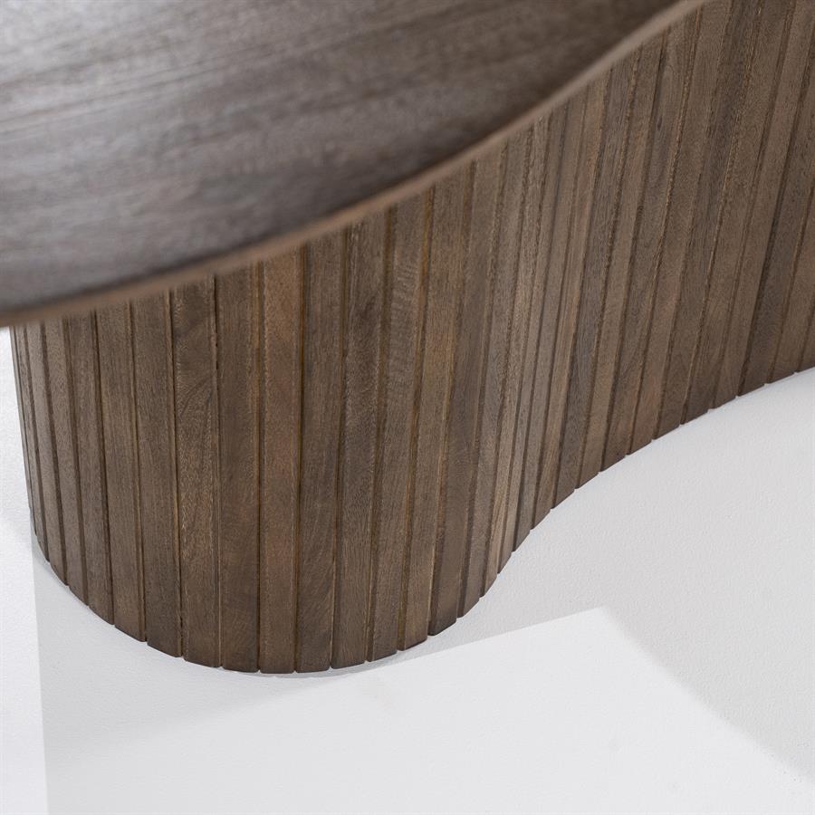 Organische Eettafel Jordy Mangohout 250 x 110cm - Bruin - Afbeelding 10