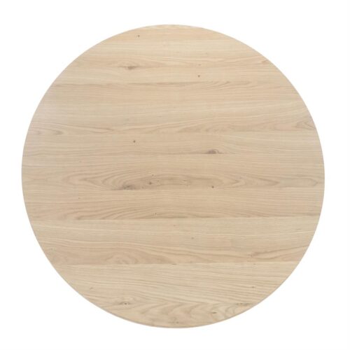 Ronde Eettafel Nola Eikenhout 130 cm - Naturel - Afbeelding 11