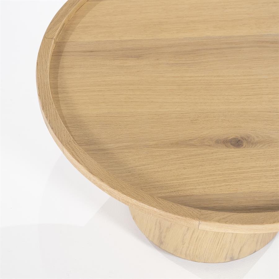 Ronde Salontafel Leia Eikenhout 66cm - Naturel - Afbeelding 8