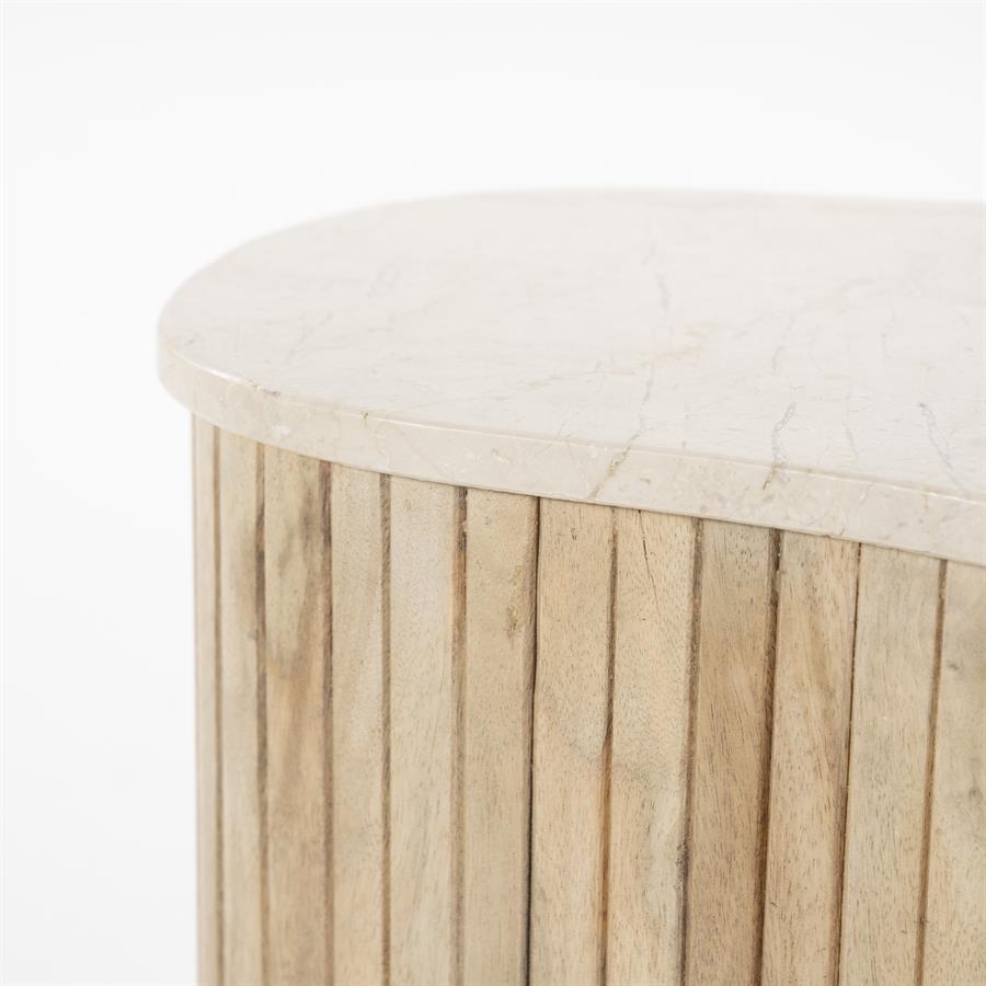Salontafel Kira Small Mangohout en Marmer - Afbeelding 12