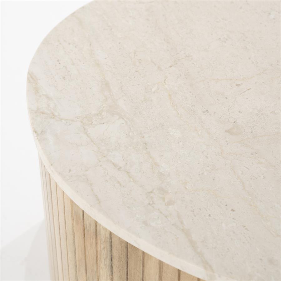 Salontafel Kira Medium Mangohout en Marmer - Afbeelding 9