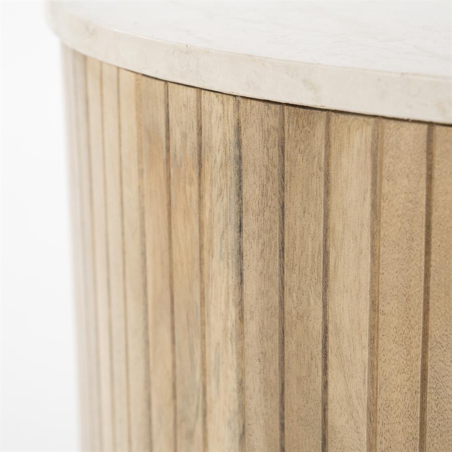 Salontafel Kira Medium Mangohout en Marmer - Afbeelding 10