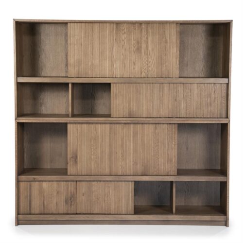 Boekenkast Milo Eikenhout en Eiken fineer 180 x 173 cm - Bruin - Afbeelding 10