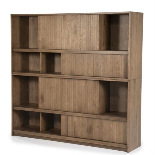 Boekenkast Milo Eikenhout en Eiken fineer 180 x 173 cm - Bruin - Afbeelding 13