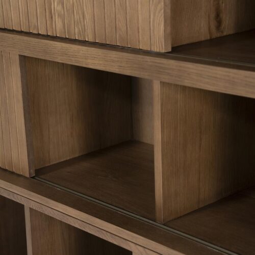 Boekenkast Milo Eikenhout en Eiken fineer 180 x 173 cm - Bruin - Afbeelding 17