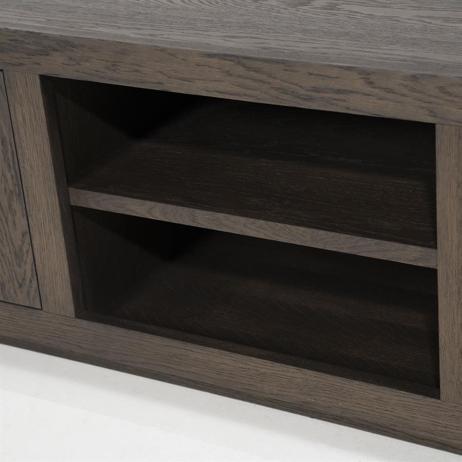 TV-meubel Helsinki Eikenhout 160 cm - Bruin - Afbeelding 11