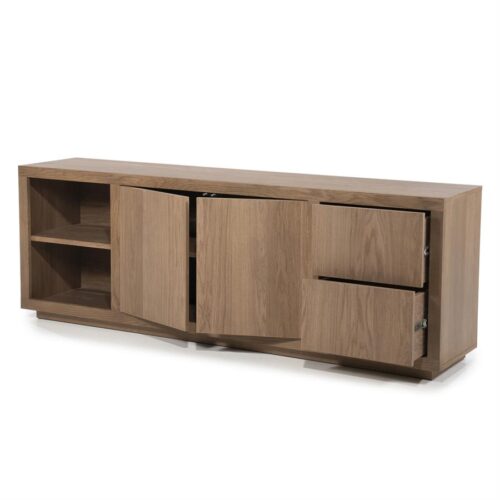 Dressoir Helsinki Eikenhout 200 cm - Lichtbruin - Afbeelding 13