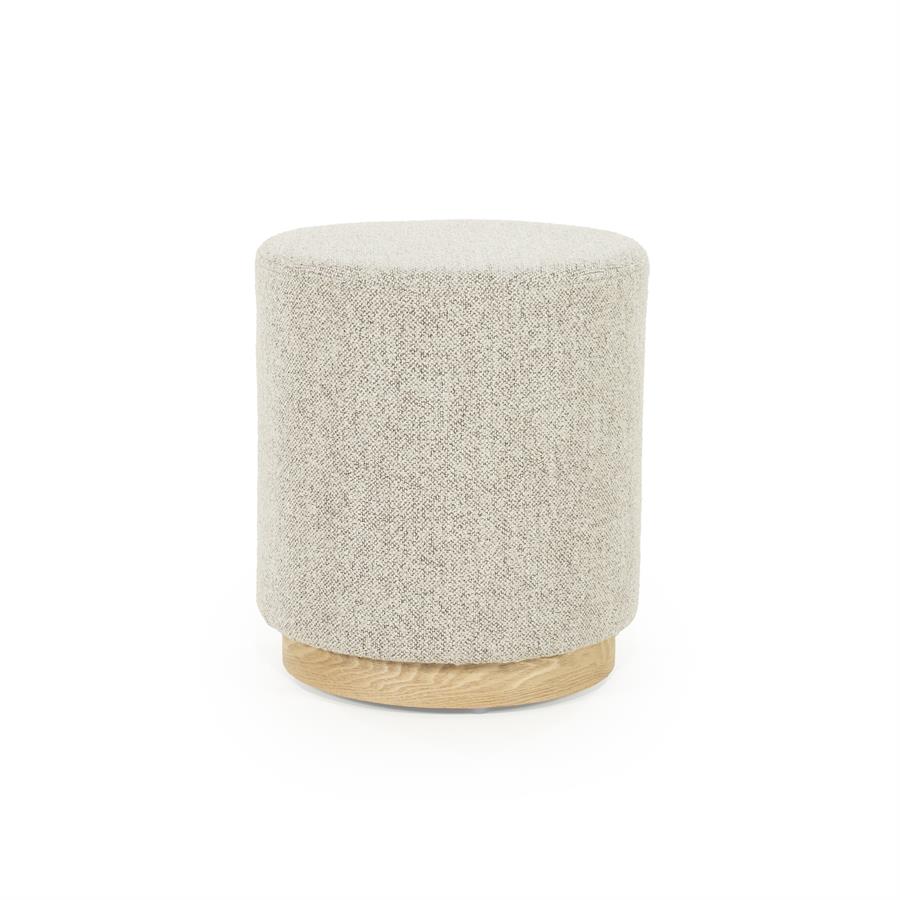 Poef Avah Bouclé 41cm - Taupe - Afbeelding 6