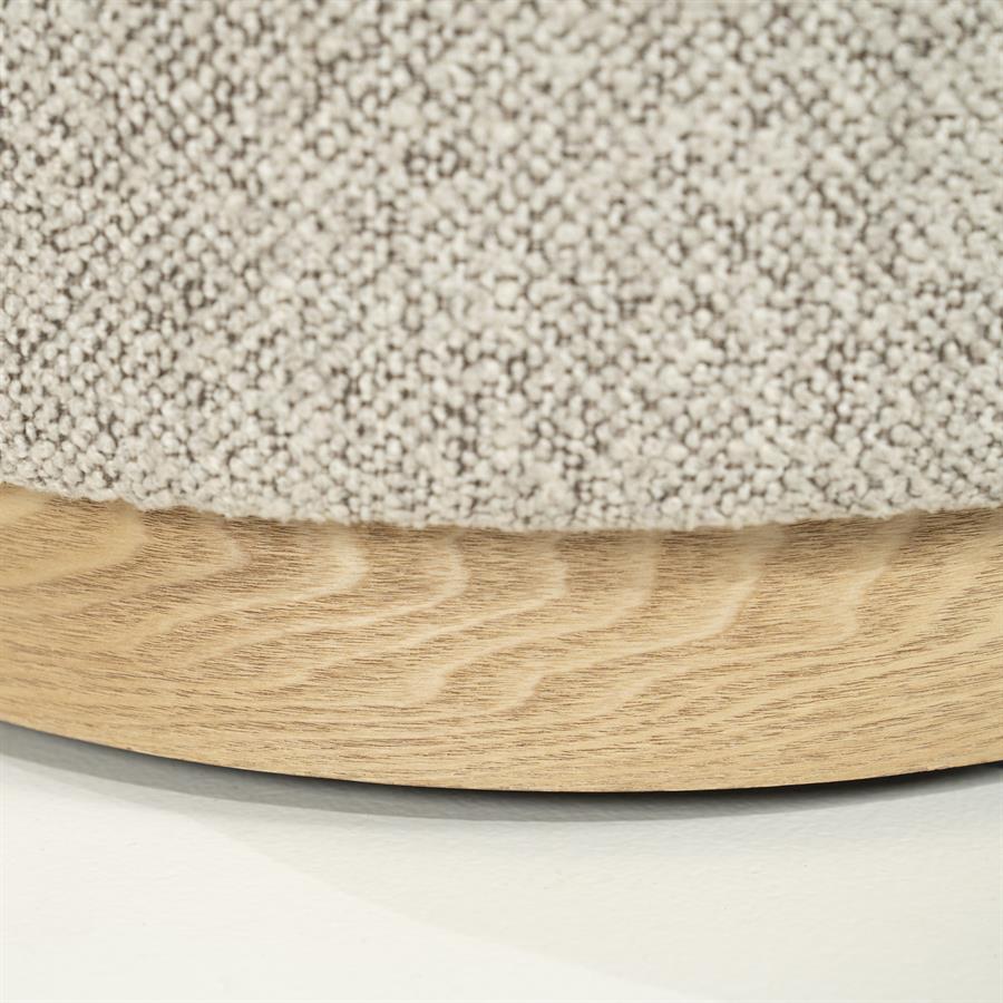 Poef Avah Bouclé 41cm - Taupe - Afbeelding 8