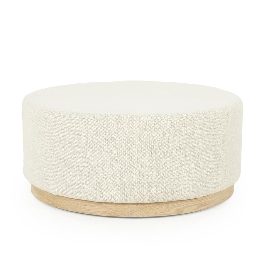 Poef Avah Bouclé 80cm - Beige - Afbeelding 5