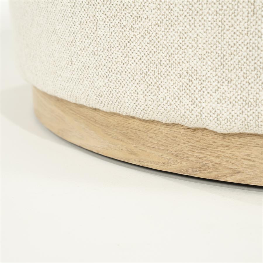 Poef Avah Bouclé 80cm - Beige - Afbeelding 7