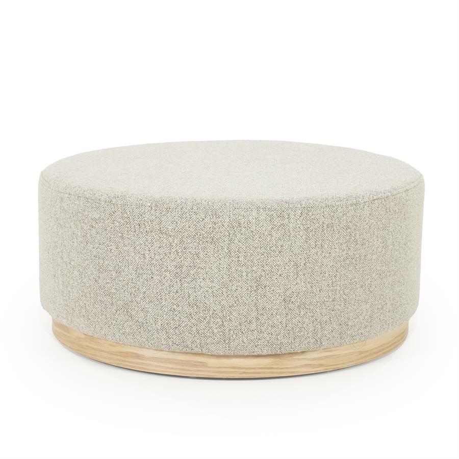 Poef Avah Bouclé 80cm - Taupe - Afbeelding 5