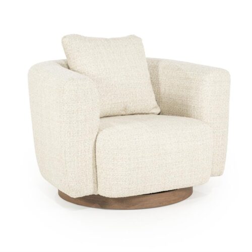 Draaifauteuil Jordan Grove Bouclé - Beige - Afbeelding 43