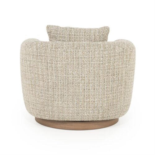 Draaifauteuil Jordan Grove Bouclé - Taupe - Afbeelding 23
