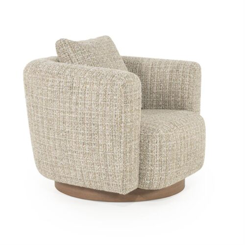 Draaifauteuil Jordan Grove Bouclé - Taupe - Afbeelding 27