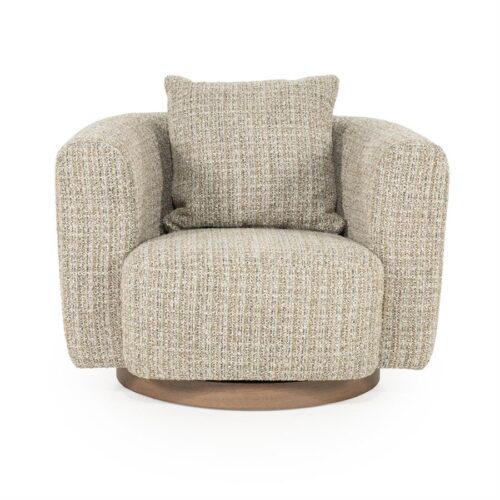 Draaifauteuil Jordan Grove Bouclé - Taupe - Afbeelding 29
