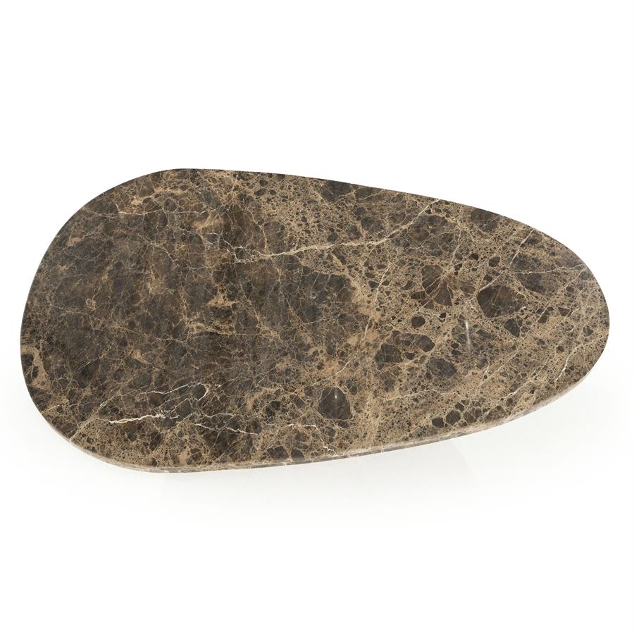 Organische Salontafel Bradley Marmer en mangohout 120 x 75cm - Afbeelding 12