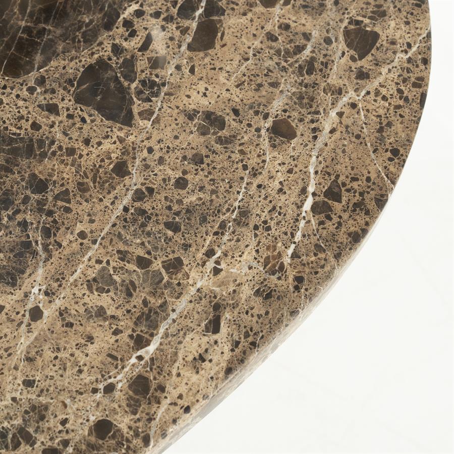 Organische Salontafel Bradley Marmer en mangohout 120 x 75cm - Afbeelding 13