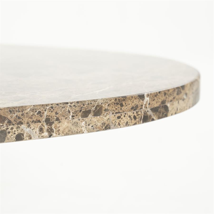 Organische Salontafel Bradley Marmer en mangohout 120 x 75cm - Afbeelding 15