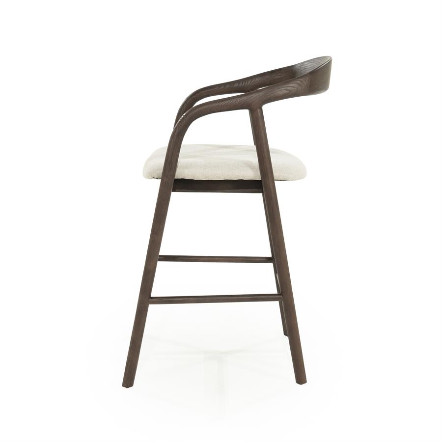 Barstoel Rayven Essen en stof Bruin (zithoogte 65cm) - Afbeelding 11