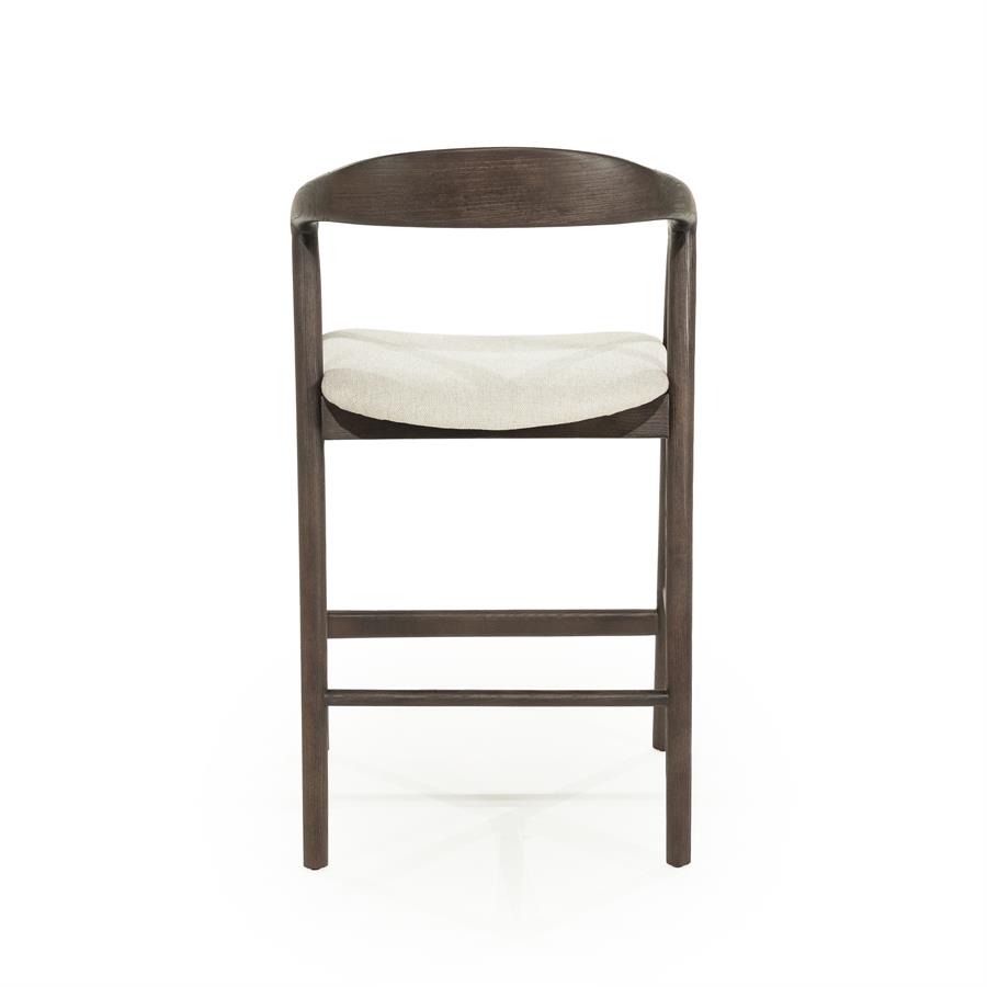 Barstoel Rayven Essen en stof Bruin (zithoogte 65cm) - Afbeelding 14