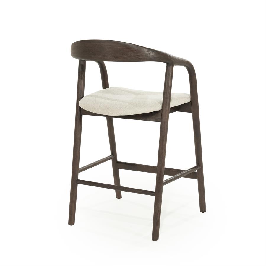 Barstoel Rayven Essen en stof Bruin (zithoogte 65cm) - Afbeelding 15