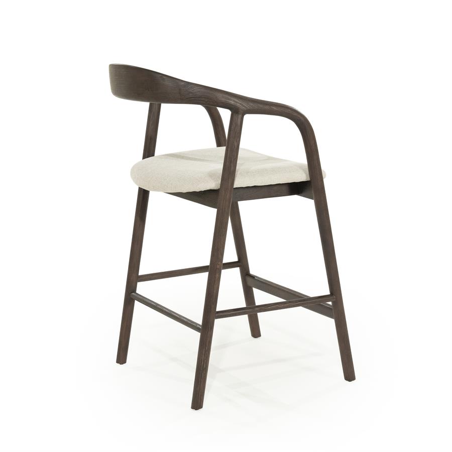 Barstoel Rayven Essen en stof Bruin (zithoogte 65cm) - Afbeelding 16