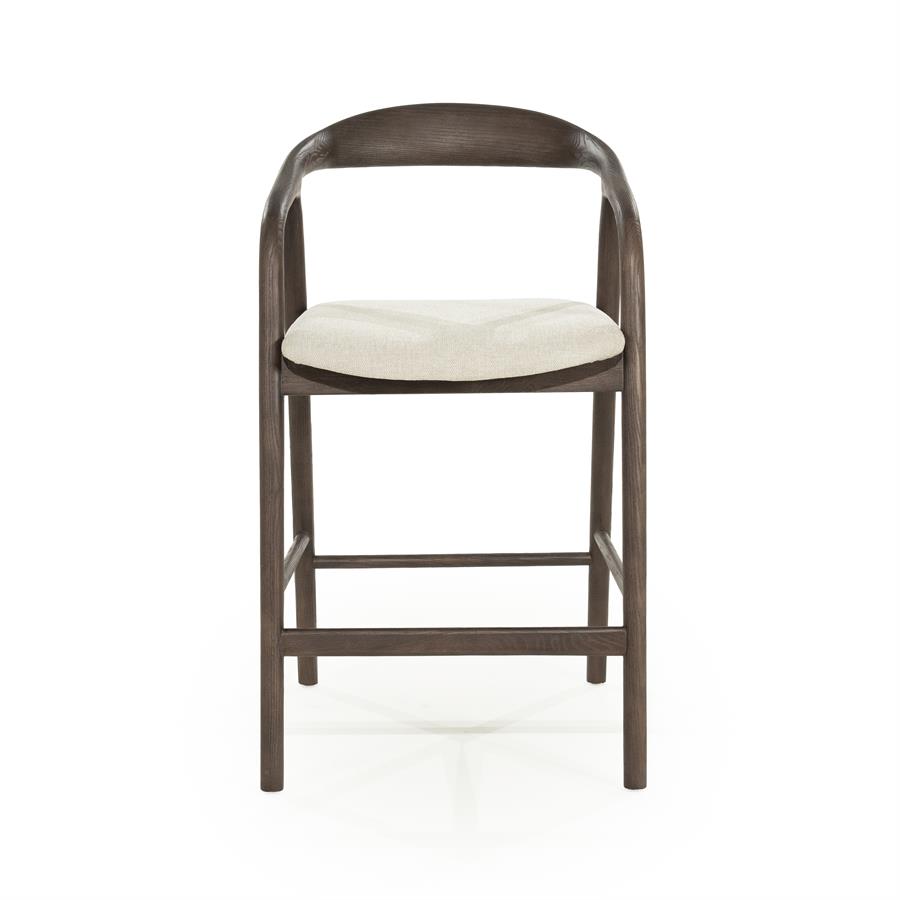 Barstoel Rayven Essen en stof Bruin (zithoogte 65cm) - Afbeelding 20