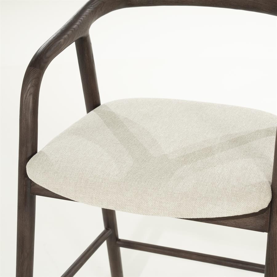 Barstoel Rayven Essen en stof Bruin (zithoogte 65cm) - Afbeelding 21