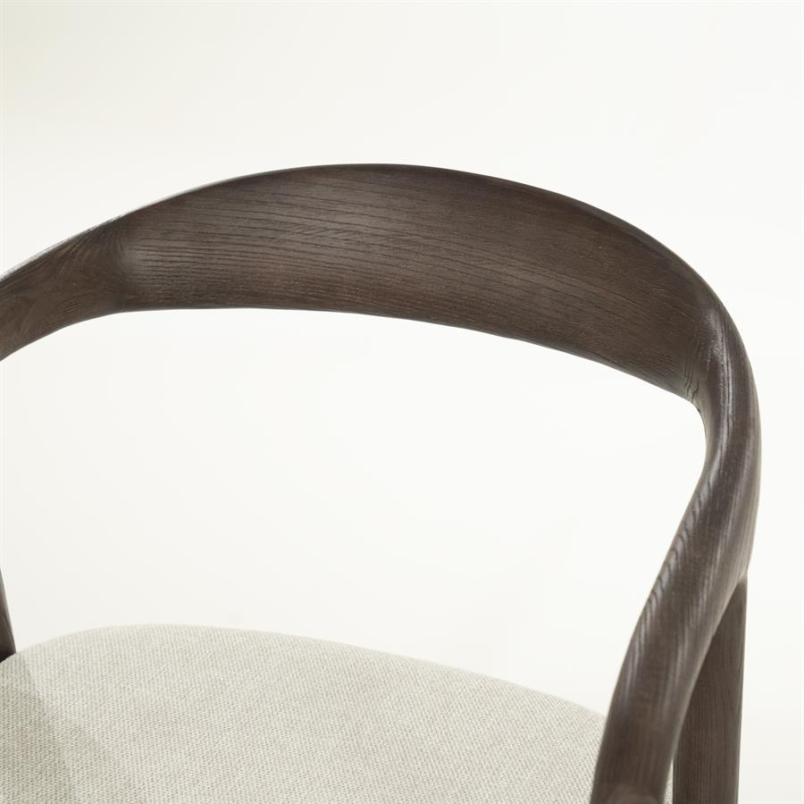 Barstoel Rayven Essen en stof Bruin (zithoogte 65cm) - Afbeelding 22