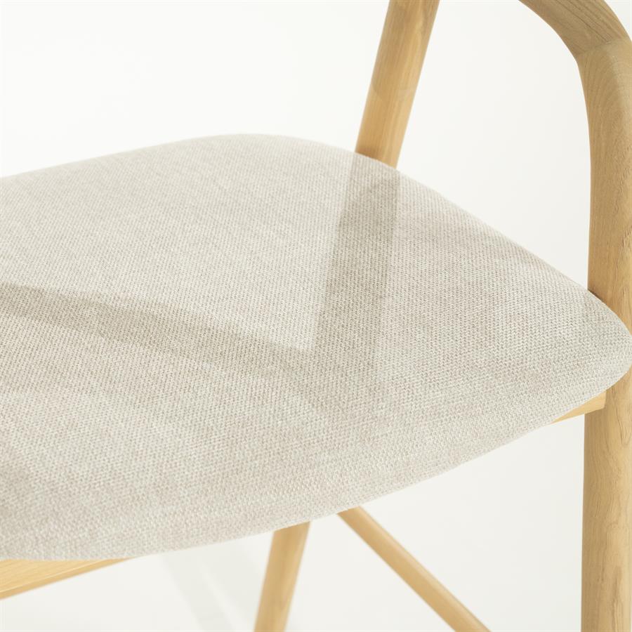 Barstoel Rayven Essen en stof Naturel (zithoogte 75cm) - Afbeelding 21