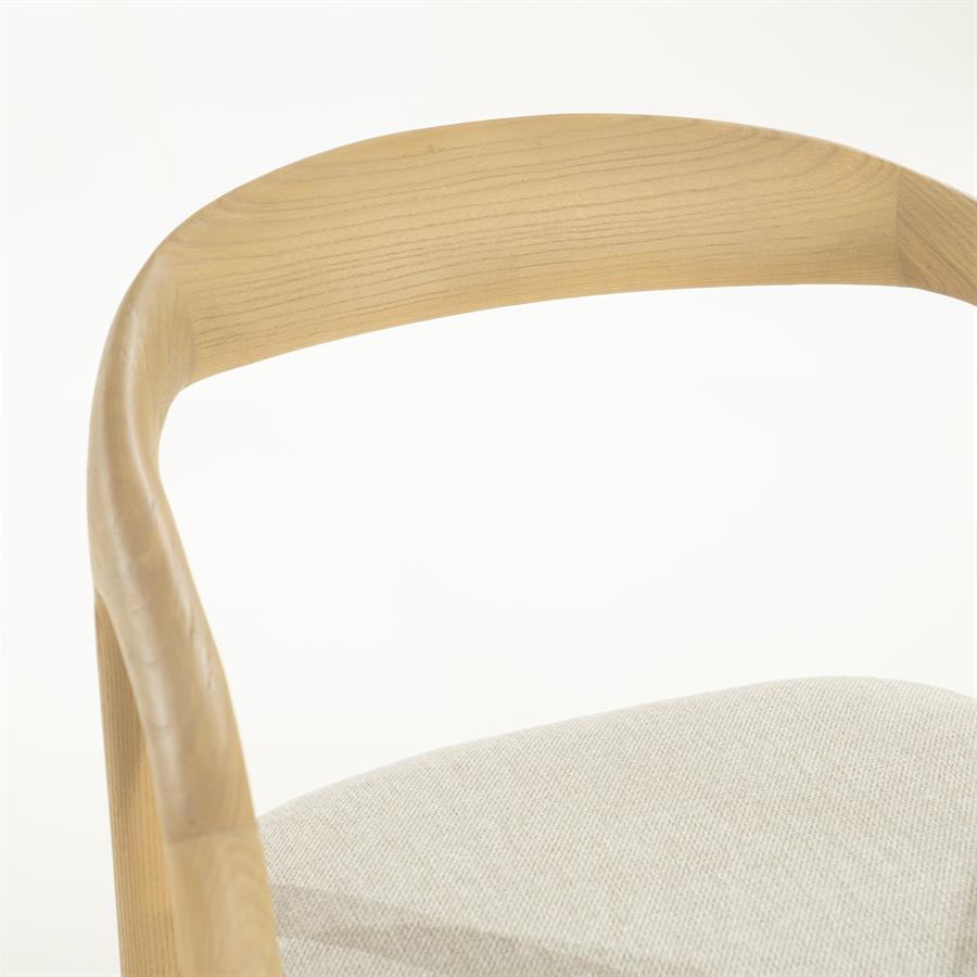 Barstoel Rayven Essen en stof Naturel (zithoogte 75cm) - Afbeelding 22