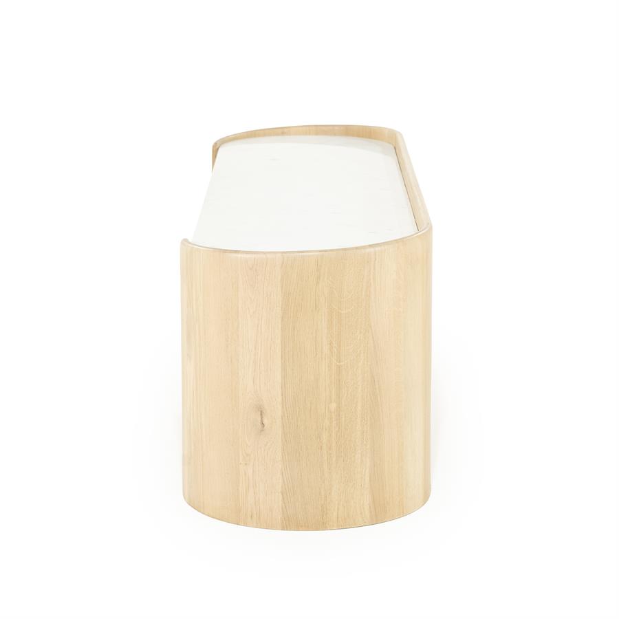 TV-meubel Don Marmer en eikenhout 165 cm - Afbeelding 17