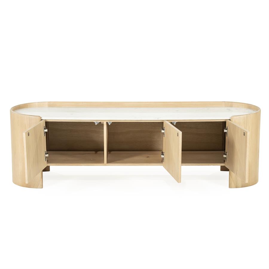 TV-meubel Don Marmer en eikenhout 165 cm - Afbeelding 20