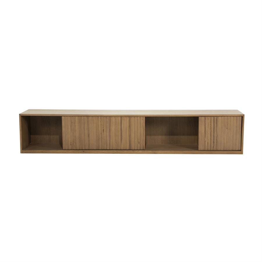 TV meubel Milo Eikenhout 240 cm - bruin - Afbeelding 14