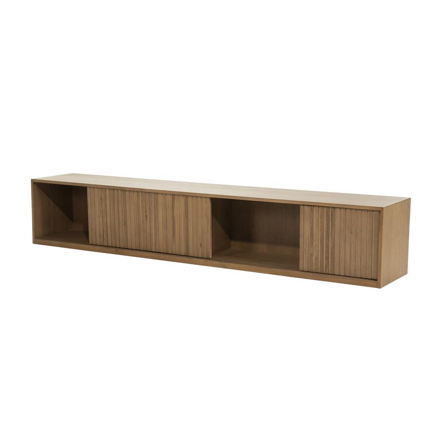 TV meubel Milo Eikenhout 240 cm - bruin - Afbeelding 15