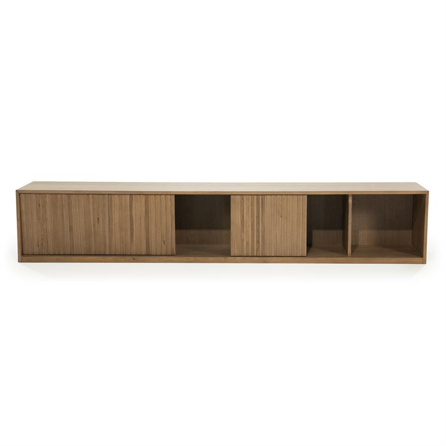TV meubel Milo Eikenhout 240 cm - bruin - Afbeelding 19
