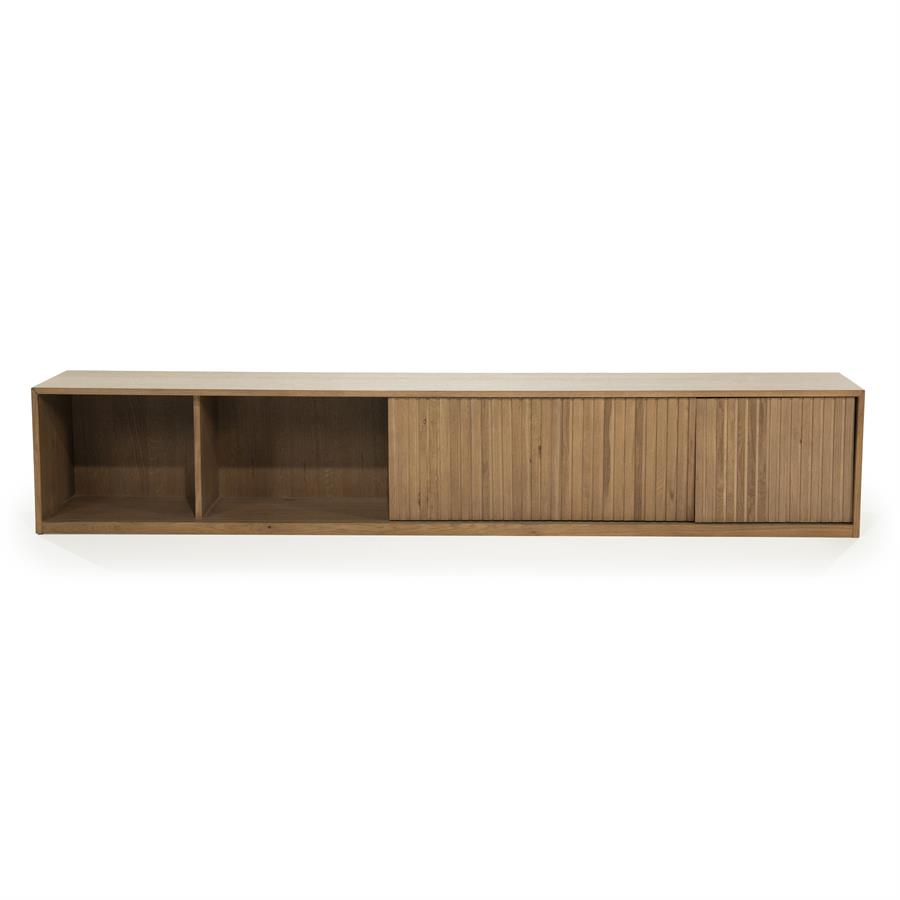 TV meubel Milo Eikenhout 240 cm - bruin - Afbeelding 20