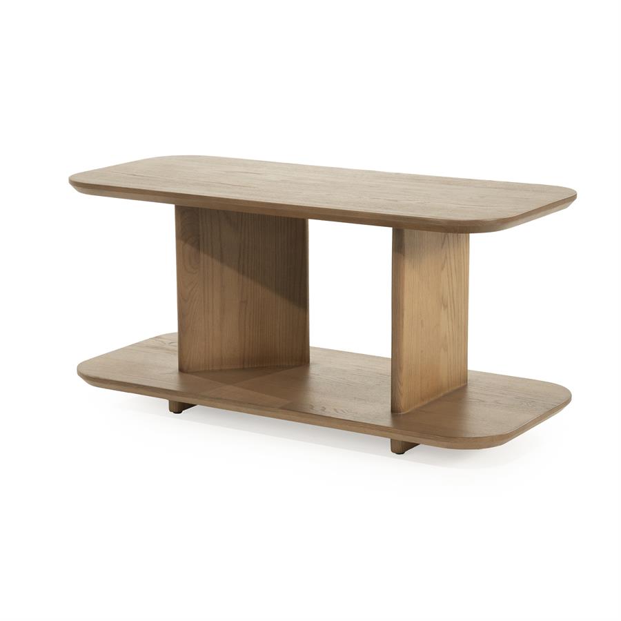 Bijzettafel Ty Eiken 90 x 40cm - Bruin - Afbeelding 11