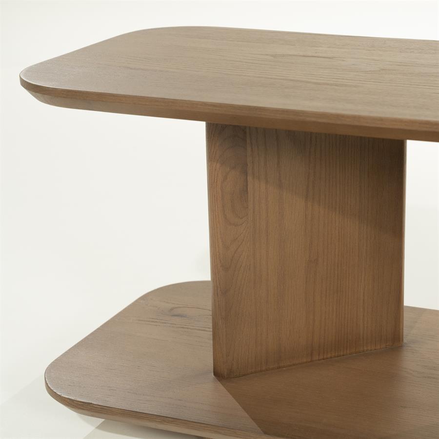 Bijzettafel Ty Eiken 90 x 40cm - Bruin - Afbeelding 15