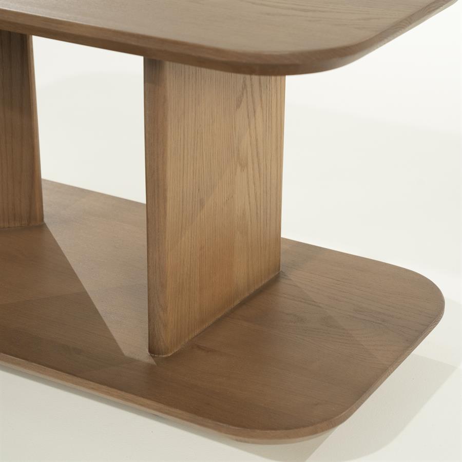 Bijzettafel Ty Eiken 90 x 40cm - Bruin - Afbeelding 16