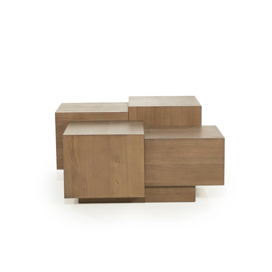 Vierkante Salontafel Quinten - bruin 80 x 80 cm - Afbeelding 9