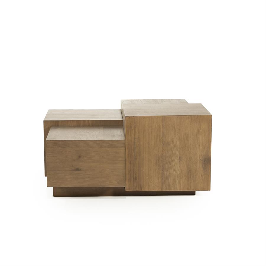 Vierkante Salontafel Quinten - bruin 80 x 80 cm - Afbeelding 11
