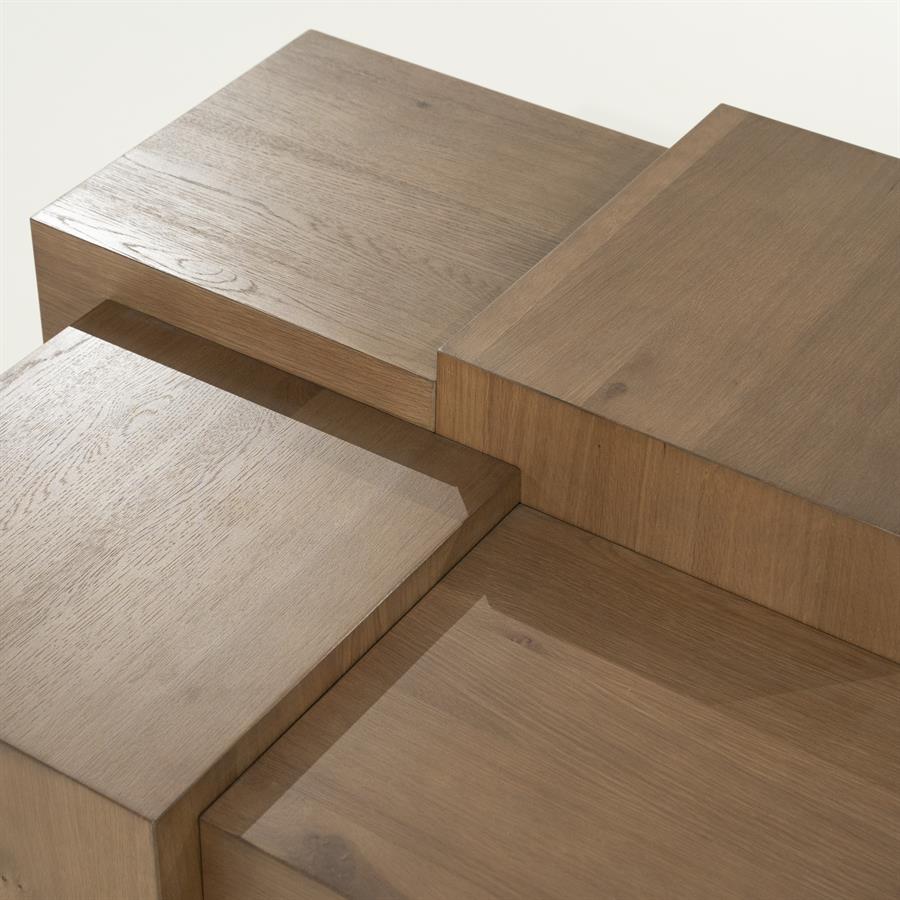 Vierkante Salontafel Quinten - bruin 80 x 80 cm - Afbeelding 16