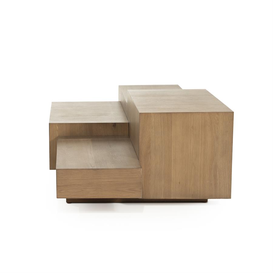 Rechte Salontafel Quinten - bruin 140 x 75 cm - Afbeelding 12
