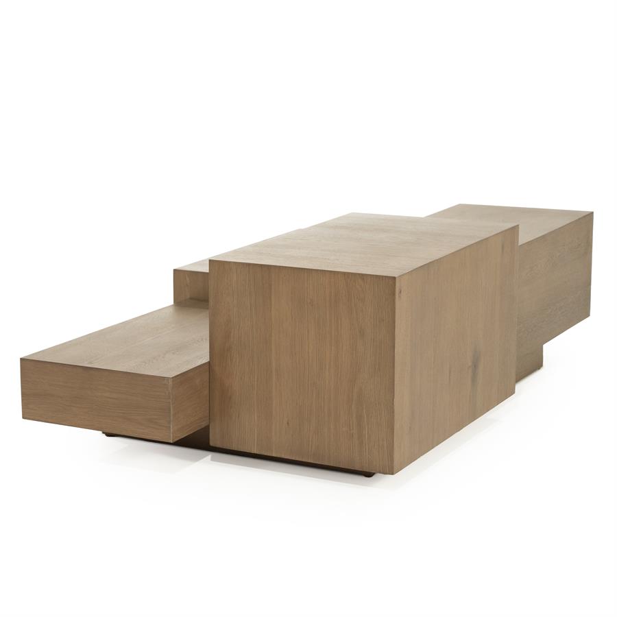 Rechte Salontafel Quinten - bruin 140 x 75 cm - Afbeelding 13